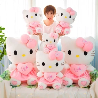 Thú Nhồi Bông Hình Mèo Hello Kitty Xinh Xắn Đáng Yêu