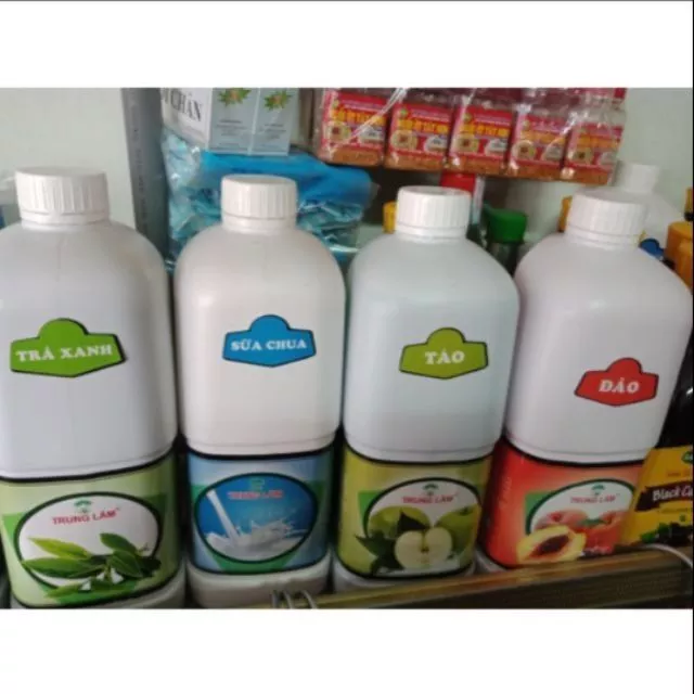 300ml Siro Trung Lâm làm trà sữa vị hoa quả (tách chai 2lit)