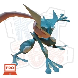 Mô hình giấy Pokemon Greninja