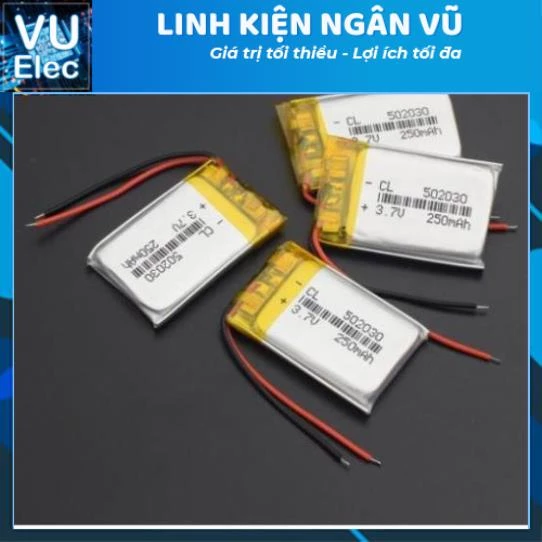 Pin dẹt 3.7V Dung Lượng Từ 40-15000mAh có mạch bảo vệ, pin cho tai nghe, đồng hồ