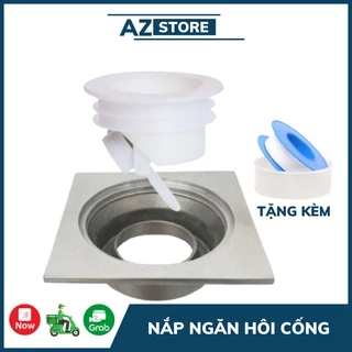 Nắp Ngăn Mùi Hôi Cống, Chống Mùi Thoát Sàn, Côn Trùng, Tặng Kèm Cuộn Cao Su Non - AZ Store