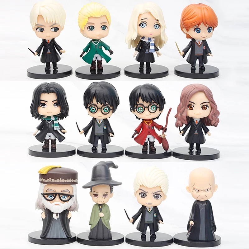 Set 12 Mô Hình Nhân Vật Trong Phim Harry Potter Hermione Ron Weasley Figures Dumbledore Snape Minerva McGonagall Lord Voldemort Model