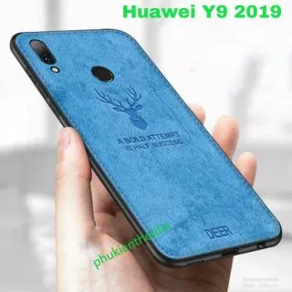 Ốp lưng Huawei Y9 2019 vải đầu hươu thời trang cao cấp