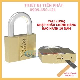 [Nhập Khẩu USA] Ổ Khóa Cửa Bấm YALE Cao cấp Thân Đông Thau Full Size V140-50mm, 60mm, 70mm Chính Hãng BH 10 Năm