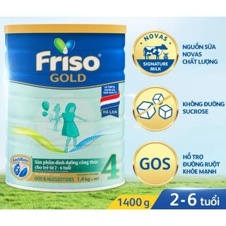 Sữa Bột Frisolac Gold 4 Cho Trẻ Từ 2-4 Tuổi 1400g Date new T12/2025