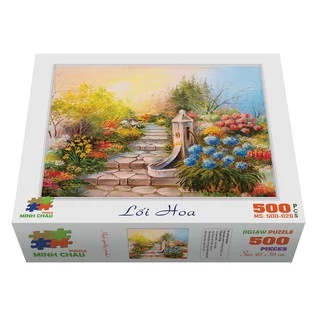 Bộ Tranh Xếp Hình Minh Châu 500 Mảnh Ghép – Lối Hoa (Kích Thước 40x50cm)