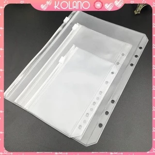 Bìa sổ còng binder KOLANO bìa còng 6 lỗ A5 A6 kiêm túi đựng có khóa kéo SN-001337