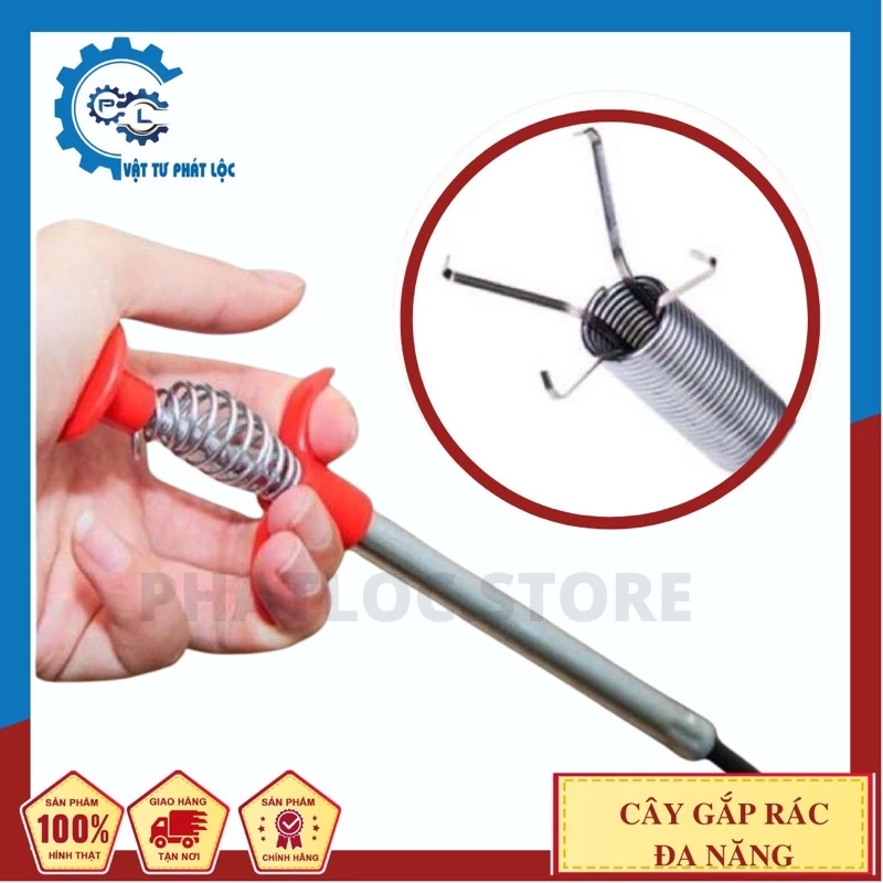Cây gắp rác thông cống inox siêu tiện lợi 60cm, 90cm, 160cm, 2m, 3m