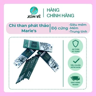 [XÓM VẼ] Bút chì than phác thảo RUỘT TO, 3 độ cứng