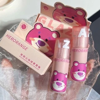 Son kem lì gấu dâu HERORANGE mềm mịn lâu trôi Beckoning Bear Velvet Lip Glaze