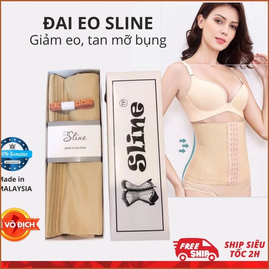 Đai Nịt Bụng, Đai Siết Eo Sline Chính Hãng Giảm Eo, Giảm Mỡ Bụng [CAM KẾT HÀNG CHUẨN CHÍNH HÃNG]