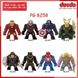 Bigfig nhân vật siêu anh hùng trong End Game - Đồ chơi Lắp ghép Xếp hình Mini Minifigures Iron Man Big Fig Pogo PG 8258