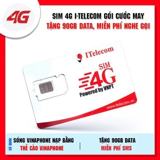Sim 4G Vina Itel gói 3GB/ngày (90GB/tháng) hãng Itelecom và sim 4G vinaphone VD89P ( VD89 Plus) miễn phí 120gb tháng đầu