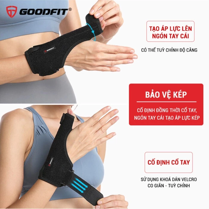 Băng nẹp cố định ngón tay cái, cổ tay GoodFit GF305W