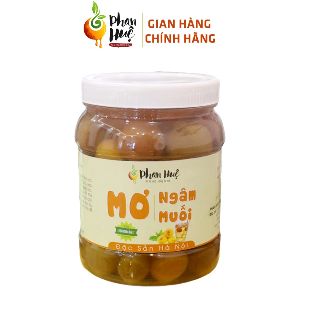 Mơ ngâm muối chua mặn Phan Huệ hộp 2kg giải nhiệt giảm ho tốt tiêu hóa đặc sản Hà Nội
