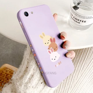 ốp lưng OPPO A83 F1S A71 A57 Ốp Điện Thoại TPU Silicone Hình Ba Chú Thỏ Đáng Yêu Kèm Dây Đeo Cho OPPO A83 F1S A71 A57