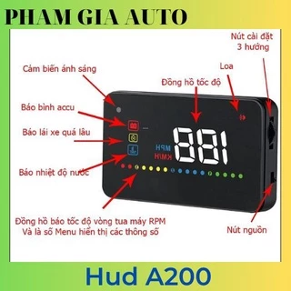 BỘ HIỂN THỊ THÔNG TIN TỐC ĐỘ LÊN KÍNH LÁI Ô TÔ XE HƠI HUD A200