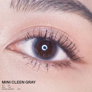 Áp Tròng MINI CLEAN GRAY Ẩm Cao 55% HSD 6 Tháng, Lens Xám TrongTự Nhiên Không Viền Không Giãn Phù Hợp Cho Mắt Nhạy Cảm