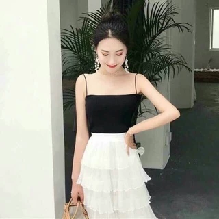 Áo 2 Dây Sợi Bún Vải Cotton Co Giãn Giá Siêu Rẻ