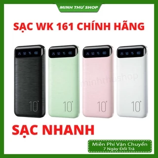 Sạc Dự Phòng Tích Hợp Màn Hình Led WK-161 10.000mAh - Bảo Hành 12tháng 1 đổi 1