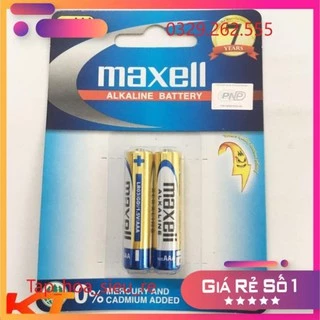  (Rẻ Vô địch) Vỉ 2 viên pin khô Pin AAA Maxell alkaline 1.5v LR03 chính hãng