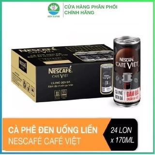 1 thùng(24 lon*170ml) cafe đen nescafe cafe việt uống liền(date mới- có ship hỏa tốc HCM)