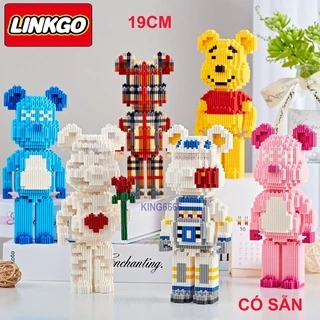 Đồ chơi  lắp ráp Gấu Bearbrick 19cm xếp hình mô hình Hàng Đẹp bear brick (Chuẩn Mẫu)