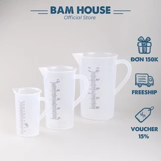 Ly đong nhựa định lượng pha chế loại lớn 100ml – 500ml Bam House cao cấp LDN01