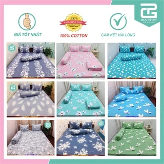 Bộ chăn ga 5 món 100% cotton chuẩn logo (inbox chọn mẫu )