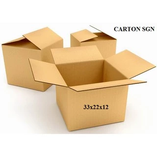 Bộ 20 Thùng Carton size 33x22x12 cm [FREESHIP NỘI THÀNH 1.500 HỘP]