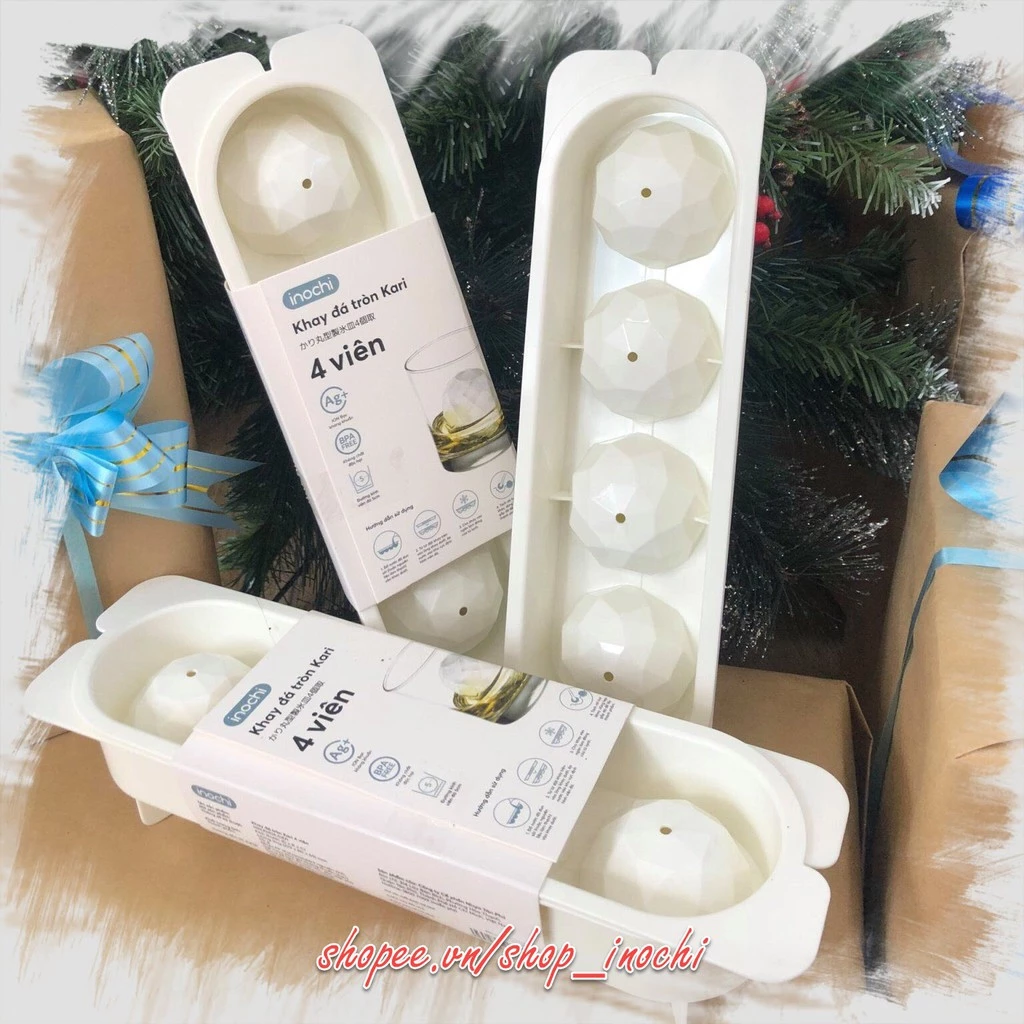 Khay đá tròn Kari 4 viên - Chính hãng INOCHI Cung Cấp