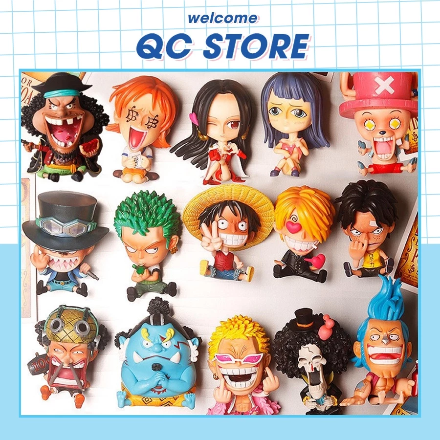 Mô hình 3D One Piece chibi Luffy Zoro Sanji Ace Sabo Nami Robin Choper Usopp Brook Franky Jinbei Boa Hancok Doflamingo