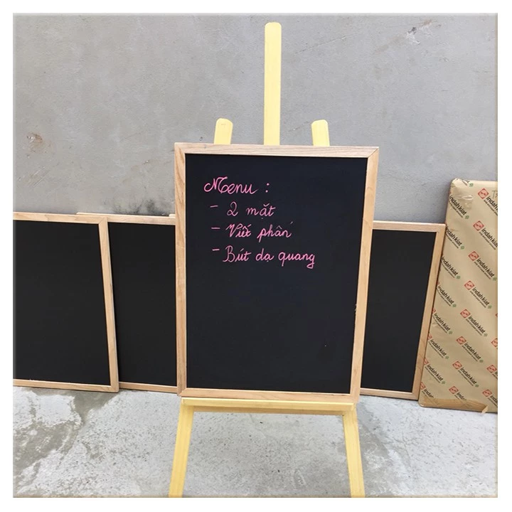 Bảng menu - (Bảng menu đen 50x70cm + giá vẽ)