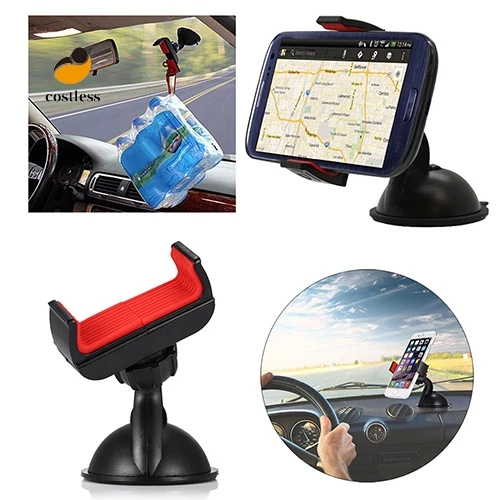 Giá đỡ kẹp điện thoại gắn xe hơi xoay 360 độ xem GPS tiện lợi kèm giác hút