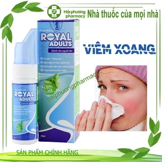 Dung Dịch Xịt Mũi Cho Người Lớn Royal Adults Giúp Giảm Các vấn đề Về Mũi 70ml