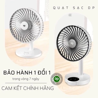 Quạt Mini Để Bàn, Có Sạc USB Tích Điện Model DP 7625, DP 7626 Có Đèn