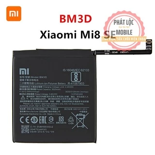 Pin Xiaomi Mi 8 SE, Mã pin BM3D, Dung lượng 3300mAh, Bảo hành 3 tháng. Tặng kèm bộ tua vít mở máy