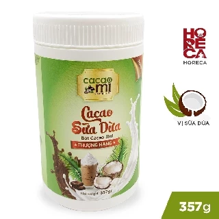 Bột ca cao sữa dừa CacaoMi thức uống sô cô la pha trà sữa socola milo dầm cacao thơm ngon hũ 357g