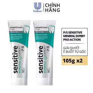 Bộ 2 Kem Đánh Răng P/S Chống Ê Buốt Sensitive Mineral Expert Pro-Action Sensitivity Treatment 105G