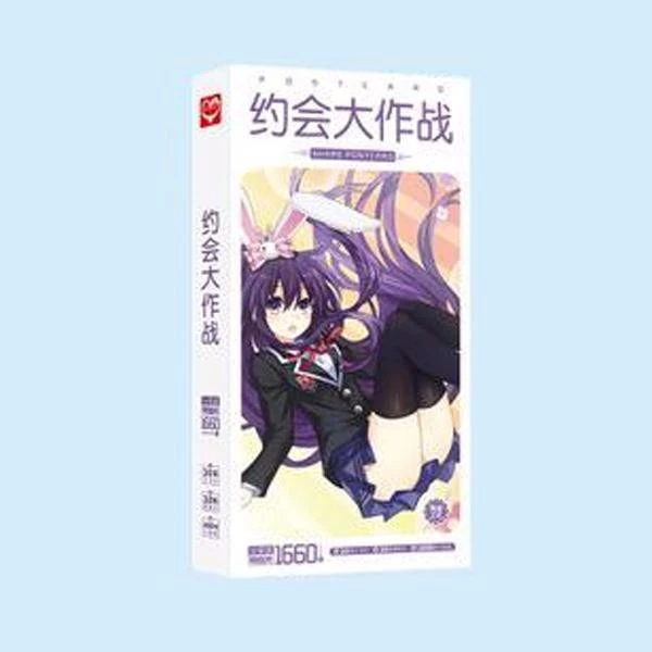 Postcard Date a live hộp ảnh bộ ảnh có ảnh dán + lomo + postcard bưu thiếp anime chibi quà tặng độc đáo