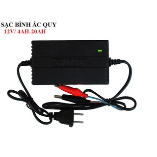 Sạc bình ắc quy 12V cho xe máy tự ngắt khi đầy (Đen,rẻ)