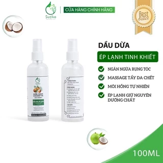 [Mã BMLT35 giảm đến 35K đơn 99K] Dầu dưỡng da SUZIKO dừa nguyên chất ép lạnh tinh khiết chăm sóc toàn diện cơ thể 100ml