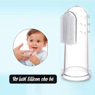 (CHÍNH HÃNG)BÀN CHẢI SILICON XỎ NGÓN VỆ SINH RĂNG MIỆNG CHO BÉ SIÊU MỀM