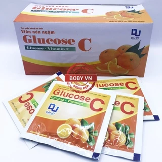 Kẹo ngậm Glucose C Đại Uy bổ sung Vitamin C (Hộp 30 gói x 20 viên nén ngậm)