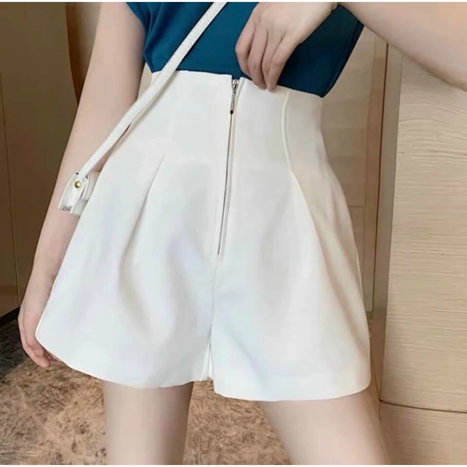 QUẦN SHORT LƯNG CAO - GEN BỤNG - KHÓA TRƯỚC