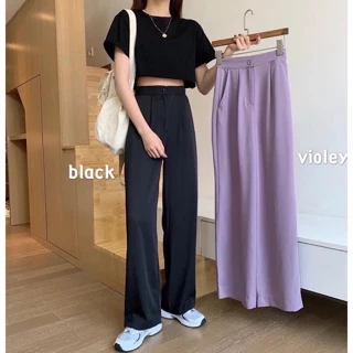 Quần culottes ống rộng suông dài 100cm siêu Hot