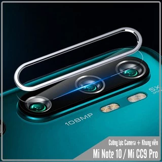Bộ bảo vệ Camera Xiaomi Mi Note 10 / Mi CC9 Pro Cường Lực CAMERA + Khung viền Nhôm CAMERA