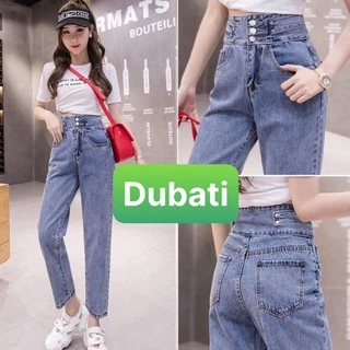 QUẦN BAGGY JEAN NỮ BẢN TO 3 CÚC LƯNG CAO NÂNG MÔNG CAO CẤP SANG CHẢNH CHẤT VẢI BÒ XANH CO GIÃN- DUBATI FSHION