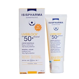 Kem chống nắng Isis Pharma UveBlock SPF50+ Mineral 40ml - dành cho da nhạy cảm