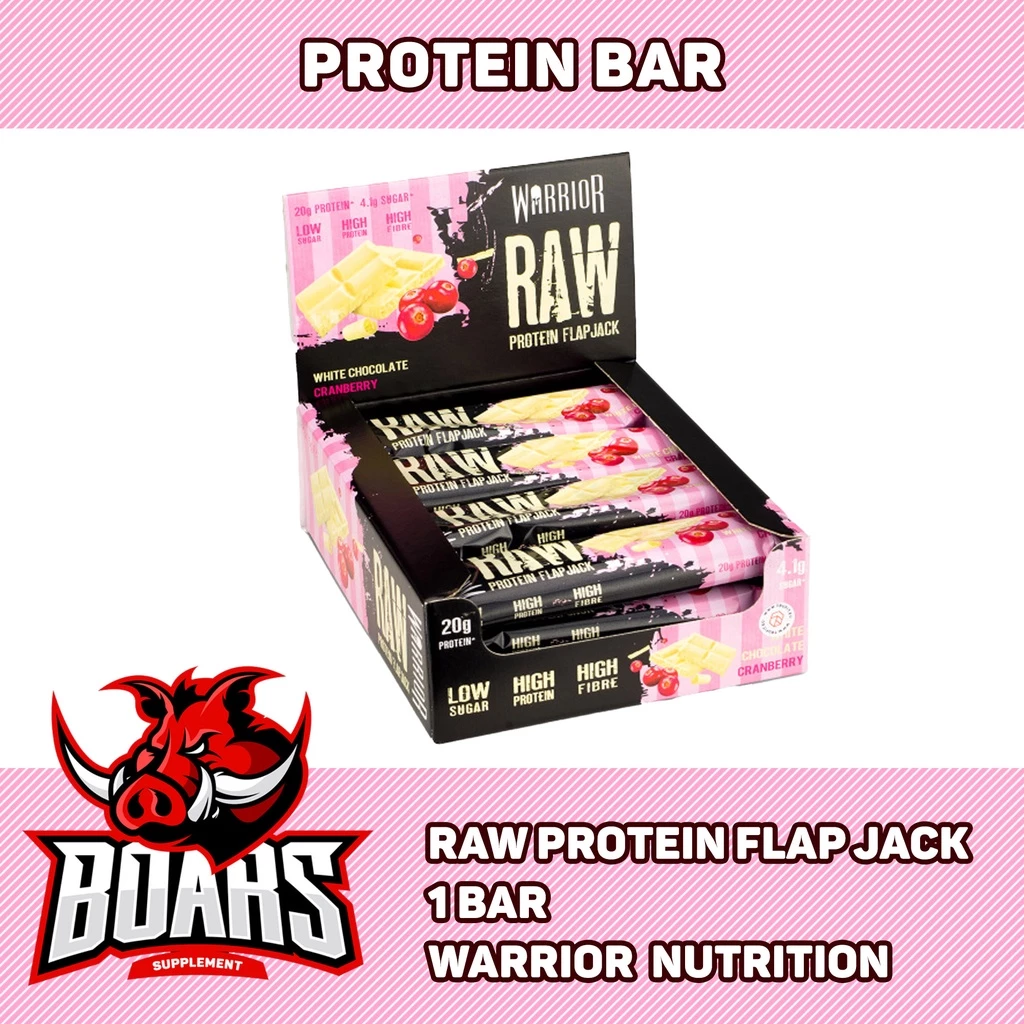 BÁNH PROTEIN WARRIOR PROTEIN RAW,  NHIỀU CHẤT XƠ FIBER, LƯỢNG PROTEIN CAO, ÍT BÉO, BỔ SUNG NĂNG LƯỢNG TRƯỚC VÀ SAU TẬP